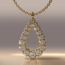 Load image into Gallery viewer, Brilliant Cut Graduated Diamond Pendant with 1.53 ct.(finished)