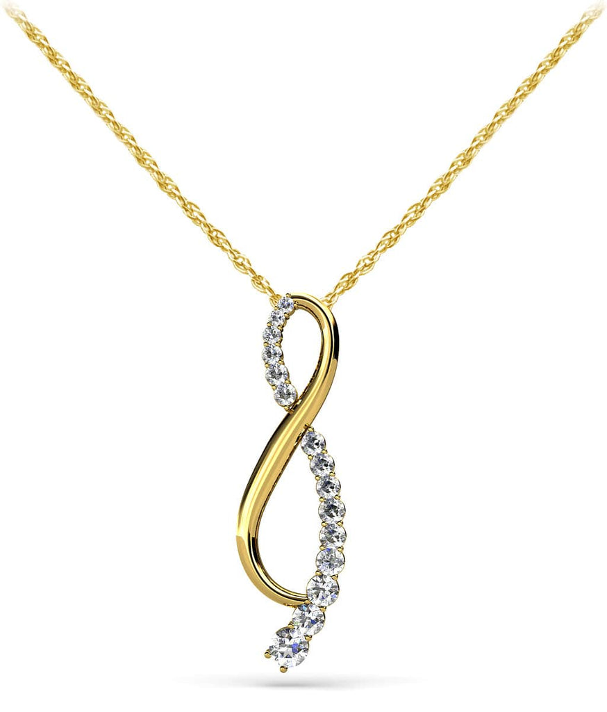 Life Is Great Journey Necklace Diamond with 0.49 ct.(finished)