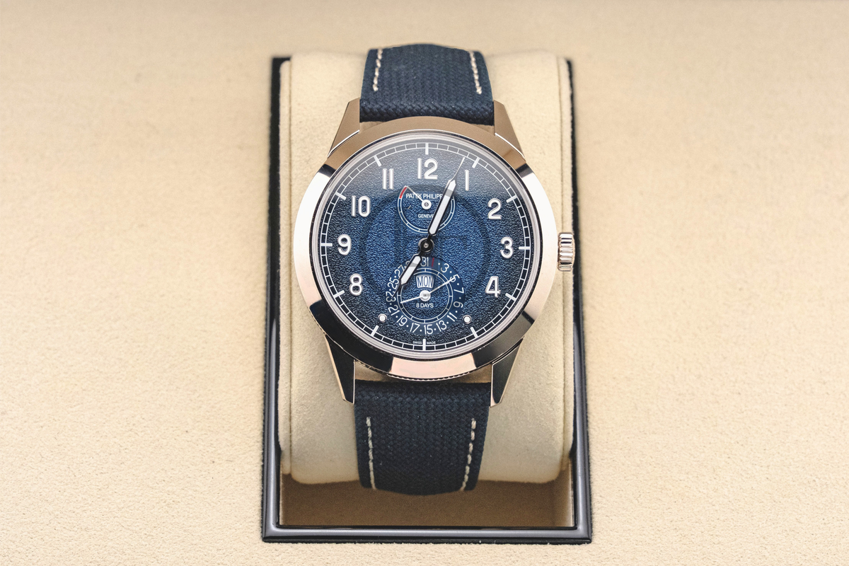 Patek Philippe Calatrava 41mm White Gold Blue Dial Calfskin Strap - 5328G-001 - 2025