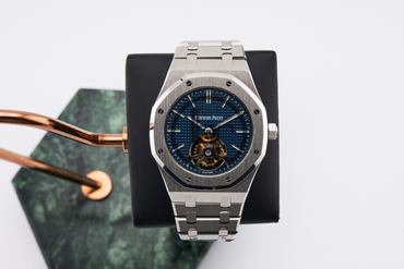 Audemars Piguet Royal Oak Extra-Thin Tourbillon Watch-Blue Dial 41mm-26510ST.OO.1220ST.01