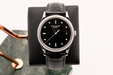 Patek Philippe 38mm Calatrava Watch Black Dial 5297G