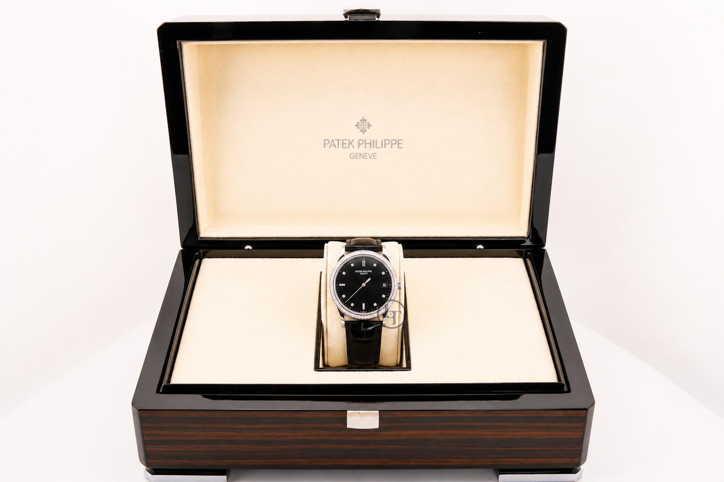 Patek Philippe 38mm Calatrava Watch Black Dial 5297G