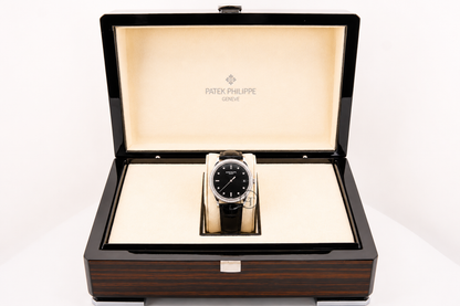 Patek Philippe 38mm Calatrava Watch Black Dial 5297G