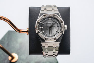 Audemars Piguet Royal Oak Stainless Steel 37mm Grey Dial Diamond Bezel | 15551ST.ZZ.1356ST.06