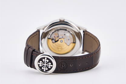 Patek Philippe Grand Complications Perpetual Calendar Day-Date Moon Phase 39.5mm Honey Brown Index Platinum Leather Automatic - 5496P-014