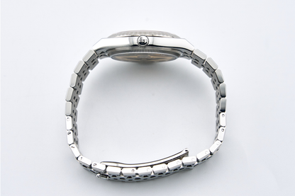 Rolex Land-Dweller 36 White Gold Oystersteel Intense White Honeycomb Motif Dial Fluted Bezel Flat Jubilee Bracelet 127234 - 2025