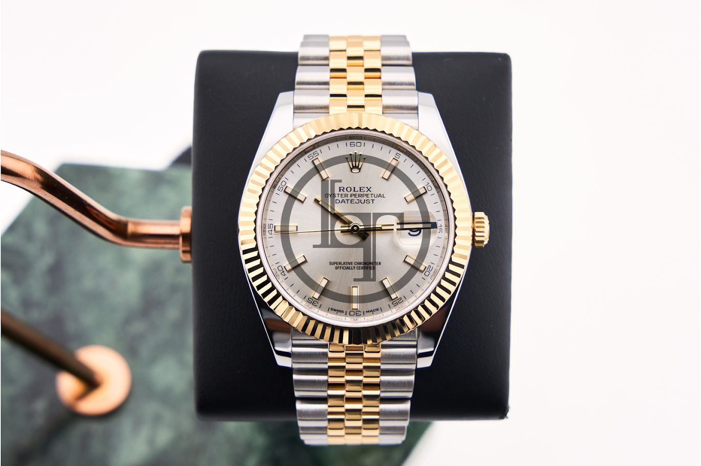 Rolex Steel and Yellow Gold Rolesor Datejust 41 Watch - Fluted Bezel - Silver Index Dial - Jubilee Bracelet - 126333 sij