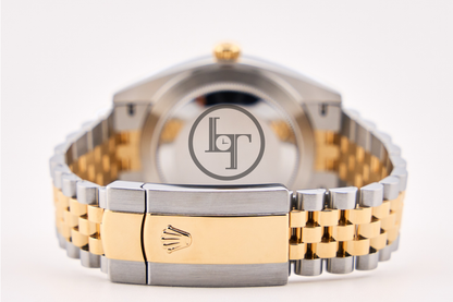 Rolex Steel and Yellow Gold Rolesor Datejust 41 Watch - Fluted Bezel - Silver Index Dial - Jubilee Bracelet - 126333 sij
