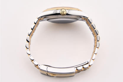 Rolex Steel and Yellow Gold Rolesor Datejust 41 Watch - Fluted Bezel - Silver Index Dial - Jubilee Bracelet - 126333 sij