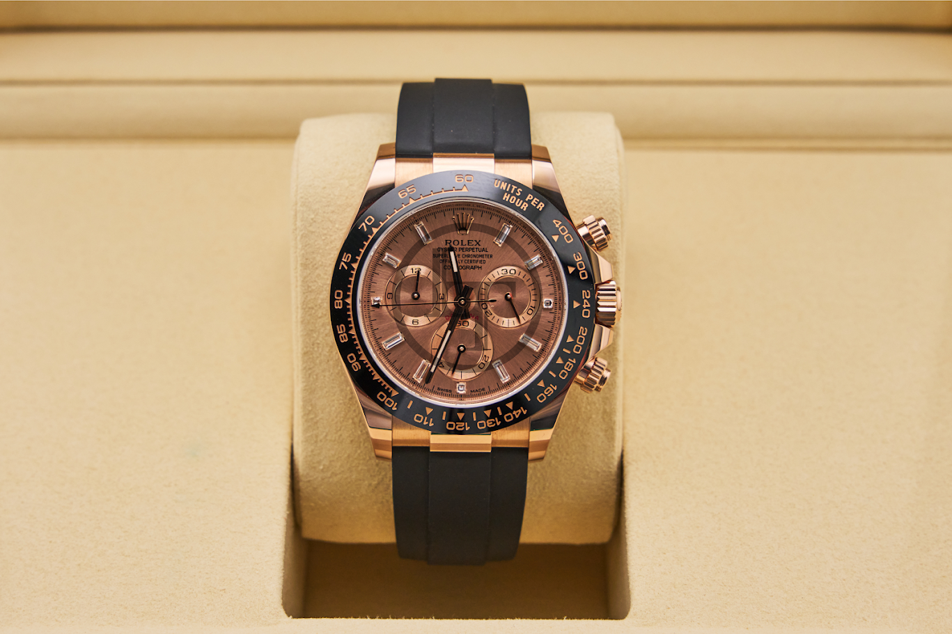 Rolex Everose Gold Cosmograph Daytona 40 Watch - Pink Diamond Dial - 116515LN pdof
