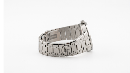 Audemars Piguet Royal Oak 34mm Stainless Steel Light Blue Dial Diamond Bezel Watch | 77451ST.ZZ.1361ST.03