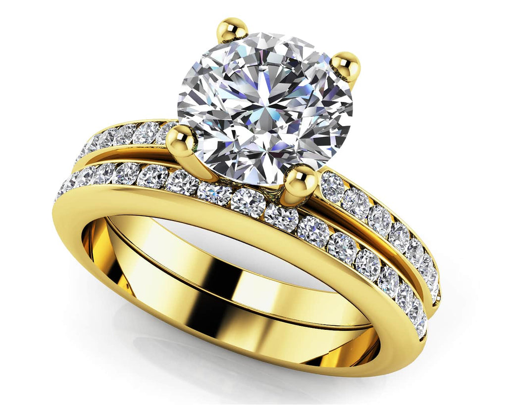 A Dream Come True Bridal Set Diamond with 0.94 ct. (0.50 ct. center diamond) - Luxury Time NYC