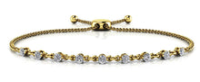 Load image into Gallery viewer, Adjustable Diamond And Chain Link Slider Lab - Grown Diamond Bracelet with 0.54 ct.(finished) 2.5mm - Luxury Time NYC