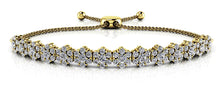 Load image into Gallery viewer, Adjustable Fleur Diamond Bracelet with 1.72 ct.(finished) 1.5mm, 2mm - Luxury Time NYC