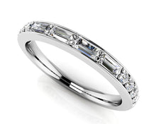 Load image into Gallery viewer, Alluring Baguette And Round Diamond Anniversary Band Diamond with 0.46 ct.(finished) 3.2x1.5mm, 1.7mm - Luxury Time NYC