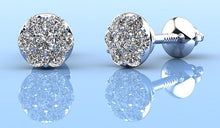 Load image into Gallery viewer, Alluring Diamond Cluster Stud Diamond Earrings with 0.46 ct.(finished) 2mm - Luxury Time NYC