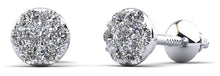 Load image into Gallery viewer, Alluring Diamond Cluster Stud Diamond Earrings with 0.46 ct.(finished) 2mm - Luxury Time NYC