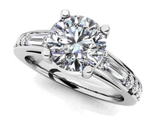 Load image into Gallery viewer, Alluring Diamond Engagement Ring with 1.06 ct. (0.50 ct. center diamond) - Luxury Time NYC