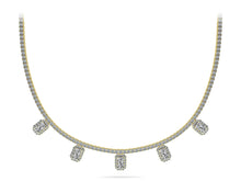 Load image into Gallery viewer, Alluring Diamond Tennis Diamond Necklace with 8.17 ct.(finished) 5x3mm, 1.1mm, 2.2mm - Luxury Time NYC