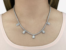 Load image into Gallery viewer, Alluring Diamond Tennis Diamond Necklace with 8.17 ct.(finished) 5x3mm, 1.1mm, 2.2mm - Luxury Time NYC