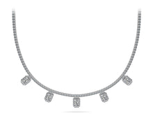 Load image into Gallery viewer, Alluring Diamond Tennis Diamond Necklace with 8.17 ct.(finished) 5x3mm, 1.1mm, 2.2mm - Luxury Time NYC