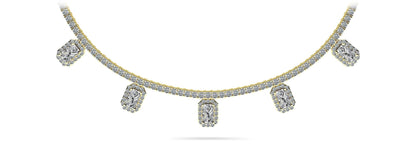 Alluring Diamond Tennis Lab - Grown Diamond Necklace with 8.17 ct.(finished) 5x3mm, 1.1mm, 2.2mm - Luxury Time NYC