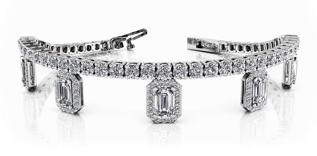 Alluring Nights Diamond Charm Diamond Bracelet with 4.75 ct.(finished) 5x3mm, 1mm, 2.4mm - Luxury Time NYC