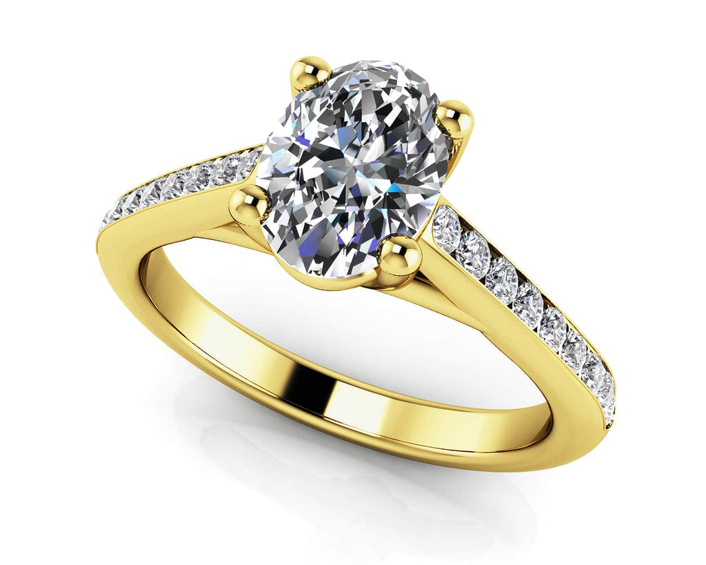 Alluring Oval Diamond Engagement Ring with 1.23 ct. (1.00 ct. center diamond) - Luxury Time NYC