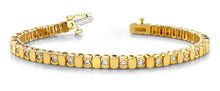 Load image into Gallery viewer, Alternating Bezel Diamond Bracelet with 0.96 ct.(finished) 2.0mm - Luxury Time NYC