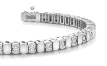 Load image into Gallery viewer, Alternating Bezel Diamond Bracelet with 0.96 ct.(finished) 2.0mm - Luxury Time NYC