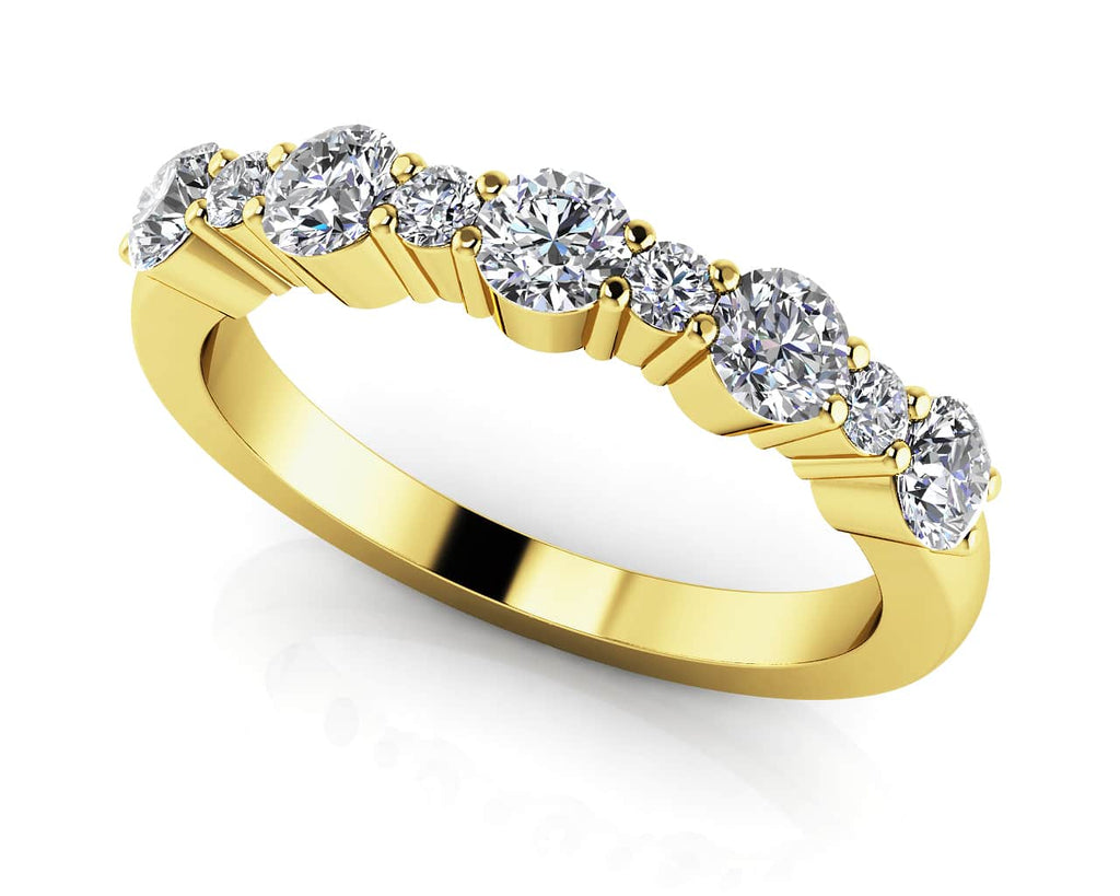 Alternating Diamond Anniversary Diamond Ring with 0.35 ct.(finished) 1.4mm, 2.5mm - Luxury Time NYC