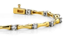 Load image into Gallery viewer, Alternating Diamond Column Diamond Bracelet with 1.01 ct.(finished) 2.75mm - Luxury Time NYC