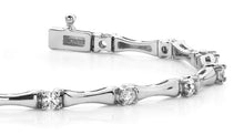 Load image into Gallery viewer, Alternating Diamond Column Diamond Bracelet with 1.01 ct.(finished) 2.75mm - Luxury Time NYC