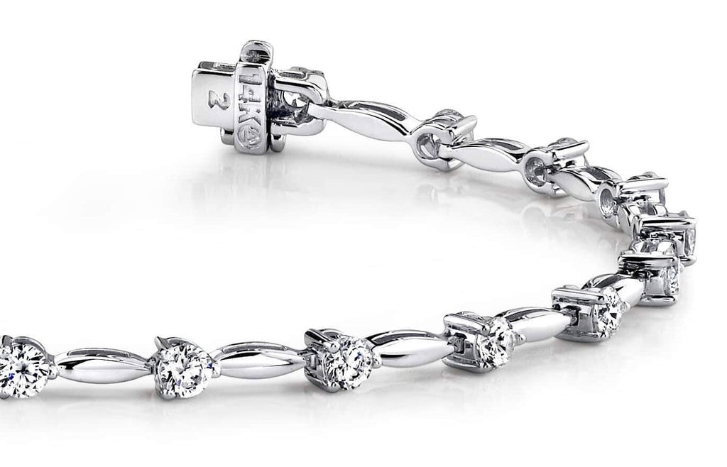 Alternating Diamond Drop Diamond Bracelet with 4.05 ct.(finished) 4.1mm - Luxury Time NYC