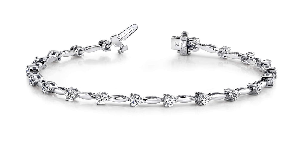 Alternating Diamond Drop Lab - Grown Diamond Bracelet with 2.00 ct.(finished) 2.9mm - Luxury Time NYC