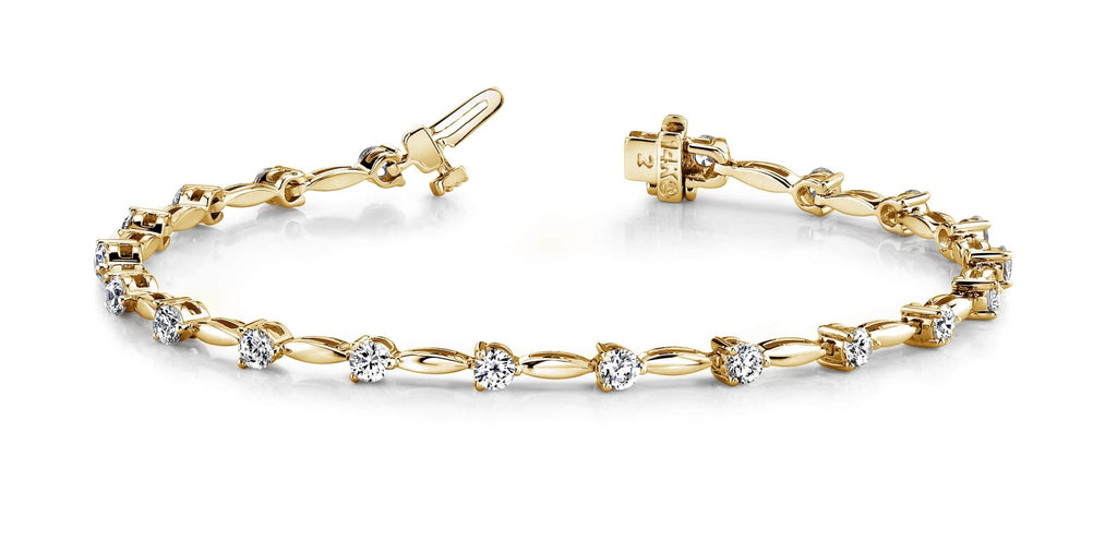 Alternating Diamond Drop Lab - Grown Diamond Bracelet with 4.05 ct.(finished) 4.1mm - Luxury Time NYC