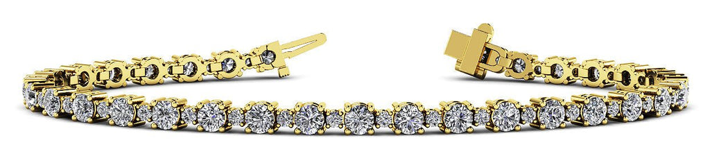 Alternating Diamond Tennis Bracelet with 3.24 ct.(finished) 1.4mm, 2.6mm - Luxury Time NYC