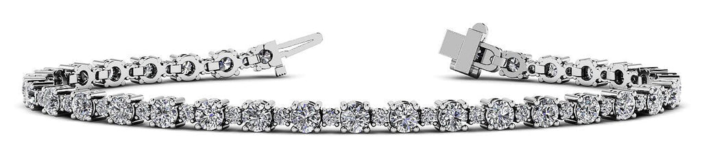 Alternating Diamond Tennis Bracelet with 4.38 ct.(finished) 1.7mm, 3.1mm - Luxury Time NYC