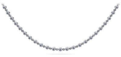 Alternating Diamonds Diamond Necklace with 8.86 ct.(finished) 2.2mm, 3.2mm - Luxury Time NYC