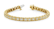 Load image into Gallery viewer, Antique Square Link Diamond Bracelet with 1.55 ct.(finished) 2.0mm - Luxury Time NYC