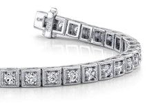 Load image into Gallery viewer, Antique Square Link Diamond Bracelet with 1.55 ct.(finished) 2.0mm - Luxury Time NYC