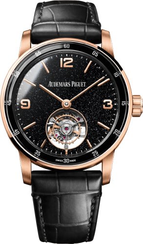 Audemars Piguet Code 11.59 41mm Flying Tourbillon Rose Gold Black Aventurine Dial - 26396OR.OO.D002CR.02 - Luxury Time NYC