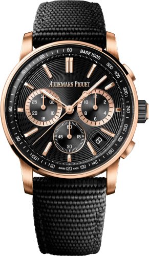 Audemars Piguet Code 11.59 Chronograph 41mm Pink Rose Gold/Ceramic Black Dial 26393NR.OO.A002KB.02 - Luxury Time NYC