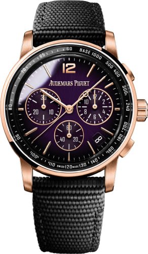 Audemars Piguet Code 11.59 Chronograph 41mm Rose Gold Purple Dial - 26393OR.OO.A002KB.02 - Luxury Time NYC