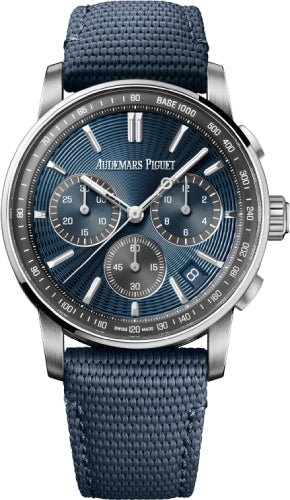 Audemars Piguet Code 11.59 Chronograph 41mm Stainless Steel Blue Dial | 26393ST.OO.A348KB.01 - Luxury Time NYC