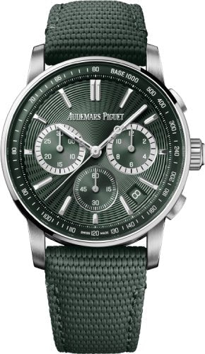 Audemars Piguet Code 11.59 Chronograph 41mm Stainless Steel Green Dial | 26393ST.OO.A056KB.01 - Luxury Time NYC