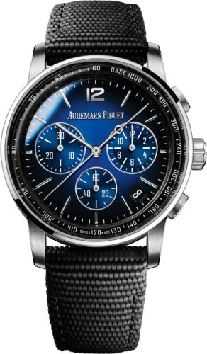 Audemars Piguet Code 11.59 Chronograph 41mm White Gold Blue Dial - 26393BC.OO.A002KB.01 - Luxury Time NYC