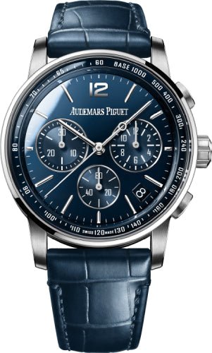 Audemars Piguet Code 11.59 Chronograph 41mm White Gold Blue Dial | 26393BC.OO.A321CR.01 - Luxury Time NYC