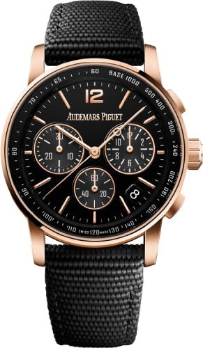 Audemars Piguet Code 11.59 Chronograph Rose Gold 41mm Black Dial 26393OR.OO.A002KB.01 - Luxury Time NYC