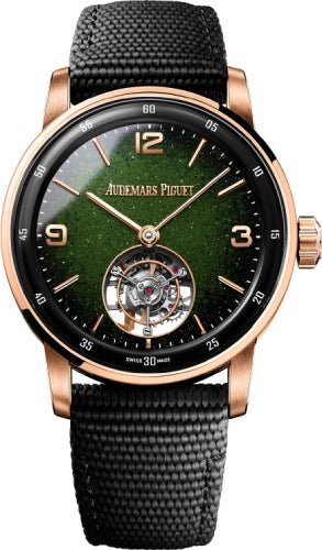 Audemars Piguet Code 11.59 Flying Tourbillon Rose Gold/Ceramic 41mm Green Aventurine Dial 26396NR.OO.D002KB.01 - Luxury Time NYC